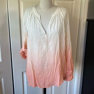 Sheer Cotton Blouse by Lord & Taylor/Size M